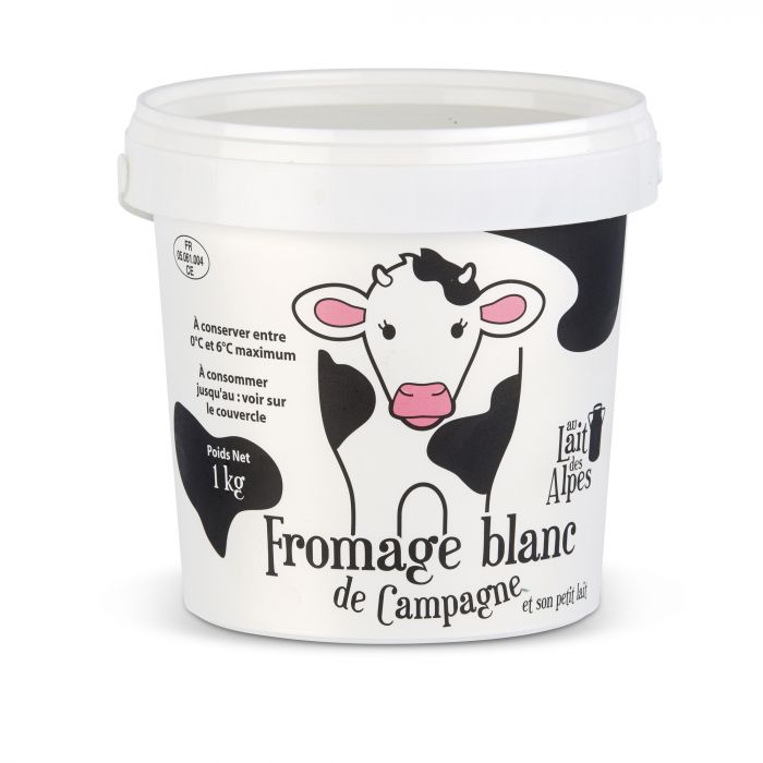 Fromage blanc de campagne 1kg : onctueux et crémeux