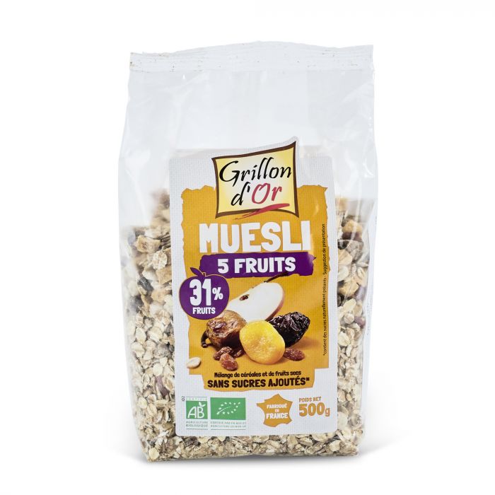 Muesli 5 céréales bio - 500g, Priméal