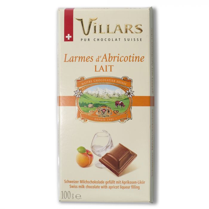 Chocolat au Lait Fourré au Liqueur d'Abricots - 100 g