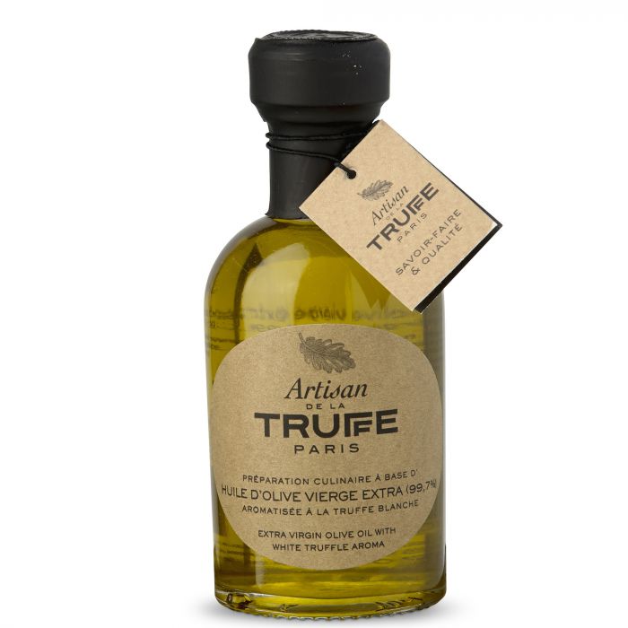 Huile d`olive à la saveur de truffe blanche (huile de truffe
