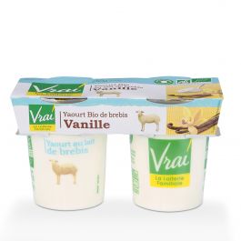 Yaourt bio sucré au lait de brebis Vanille VRAI - Olga Restaurations