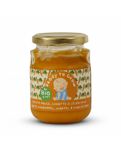 Verse Biopuree Zoete Aardappelen, Wortelen & Knolselderij - 240 g