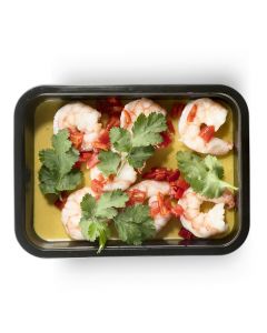 Scampi's in Gele Curry met Koriander - 1 pers. 