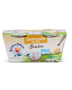 Semoule au Lait de Brebis Bio - Nature - 2 x 140 g