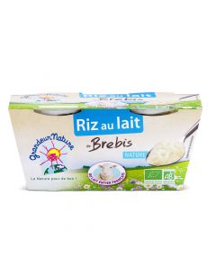 Riz au Lait de Brebis Bio - Nature - 2 x 140 g