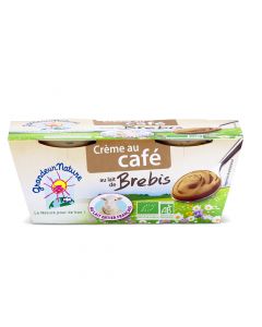 Biologische Zuiveldessert met Schapenmelk en Koffie - 2 x 100 g