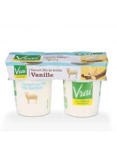 Yaourt Vanille Bio au Lait de Brebis - 2 x 125 g