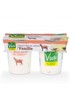 Yaourt Vanille Bio au Lait de Chèvre - 2 x 125 g