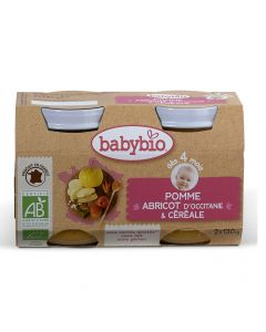 Compote Appel Abrikoos Granen - 2x130 g