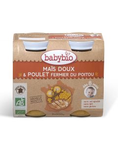 Groentenpuree met Zoete Maïs en Kip - 2 x 200 g