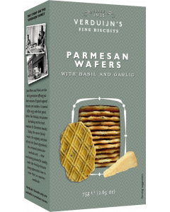 Gaufres au Parmesan, Ail et Basilic - 75gr